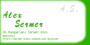 alex sermer business card